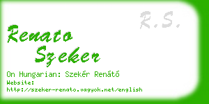renato szeker business card