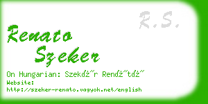 renato szeker business card